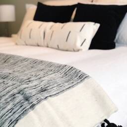 Tassel Blanket - Handmade Pom Blanket Moroccan Organic Throw Bedroom Gift Idea - thumbnail 4