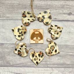 Animal Print Garland, Wooden Leopard Bunting, Safari Wall Decor, Cheetah Gifts For Her - thumbnail 1