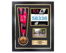 Marathon Medal Display Frame Race Bib & Photo. Number Framing Kit + Personalised Plaque Metal - thumbnail 1