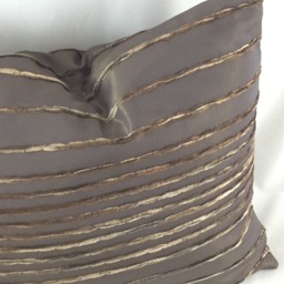 striped Chenille Taffeta Cushion, Lumbar Pillow With Insert - thumbnail 4