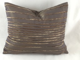striped Chenille Taffeta Cushion, Lumbar Pillow With Insert - thumbnail 1