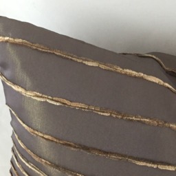 striped Chenille Taffeta Cushion, Lumbar Pillow With Insert - thumbnail 2