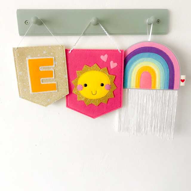 Pastel Rainbow Felt Dreamcatcher - Nursery Wall Hanging - image 1