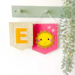 Pastel Rainbow Felt Dreamcatcher - Nursery Wall Hanging - thumbnail 2