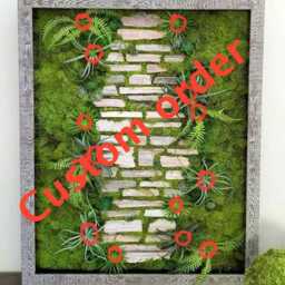Moss Wall Art, Greenery Hanging Wall Garden, 21.5x17.5 - thumbnail 4