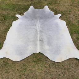 Cowhide Rug in Gray, Grey Brazilian Cow Skin Rug, Exotic Leather Area Home Decor Soft Carpet Custom Hide With Real Hair On - thumbnail 2