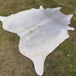 Cowhide Rug in Gray, Grey Brazilian Cow Skin Rug, Exotic Leather Area Home Decor Soft Carpet Custom Hide With Real Hair On - thumbnail 3