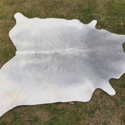 Cowhide Rug in Gray, Grey Brazilian Cow Skin Rug, Exotic Leather Area Home Decor Soft Carpet Custom Hide With Real Hair On - thumbnail 4