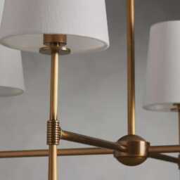 1950's Mid Century Brass Rhodes 4 Light Chandelier Sputnik Italian Ceiling Curved Arms Starburst Pendent - thumbnail 3