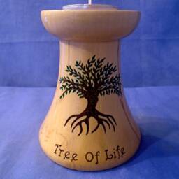 Choice Of Handmade & Hand-Painted Wooden Candle Holder Or Tea-Light With The Tree Of Life - thumbnail 3
