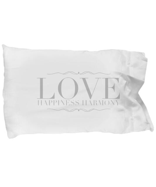 standard Pillow Case Love Happiness Harmony - image 1