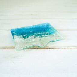 Paradise Fused Glass Soap Dish 13x10cm - 5x4 - thumbnail 2