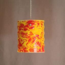 Fused Glass Pendant Lights Crackle Effect Chandelier Lighting - thumbnail 2