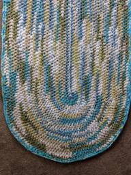 "Ocean Dreams Teal, Green , Blue Rag Rug Large 96"" X 43" - thumbnail 1