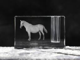 Lipizzan, Crystal Pen Holder With Horse, Souvenir, Decoration, Limited Edition, Collection - thumbnail 1