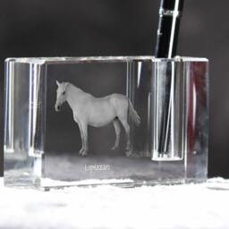 Lipizzan, Crystal Pen Holder With Horse, Souvenir, Decoration, Limited Edition, Collection - thumbnail 3
