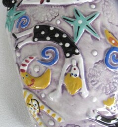 "Handmade Ceramic Vase ""In My Dreams We Fly" - thumbnail 2