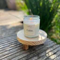 Lemon, Eucalyptus, Lavender Aromatherapy Candle, Luxury Handpoured Gift, Calming Spa Scent - thumbnail 1