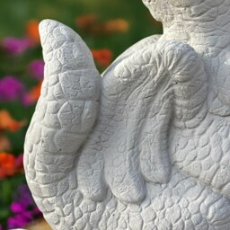 Concrete Dragon Statue Stone Sitting Figurine Guardian Garden Sculpture Medieval Decor Outdoor Mythical Ornament Gift For Lovers - thumbnail 4