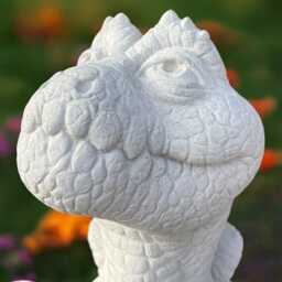 Concrete Dragon Statue Stone Sitting Figurine Guardian Garden Sculpture Medieval Decor Outdoor Mythical Ornament Gift For Lovers - thumbnail 3