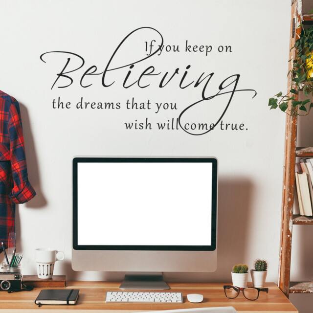 Believe The Dream Wall Decal Inspirational Vinyl Art Bedroom Sticker Quotes - 099 - image 1