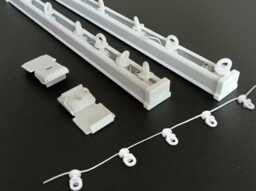 Aluminium Wave Curtain Track System Complete Set, Gliders & Hooks - thumbnail 1