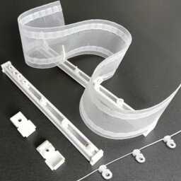 Aluminium Wave Curtain Track System Complete Set, Gliders & Hooks - thumbnail 2