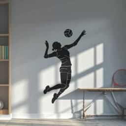 Volleyball Wall Decal For Girls Bedroom, Girl Volleyball Player Sticker Gift, Beach Sticker, Decor - thumbnail 2