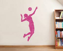 Volleyball Wall Decal For Girls Bedroom, Girl Volleyball Player Sticker Gift, Beach Sticker, Decor