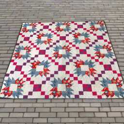 Grandma's Flower Quilt Pattern - Vintage Star Patchwork Throw - PDF Pattern - thumbnail 4