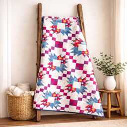 Grandma's Flower Quilt Pattern - Vintage Star Patchwork Throw - PDF Pattern - thumbnail 3