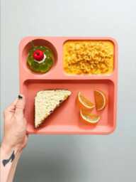 Kiddie Dinner Wall Sculpture /Pop Art/ Fake Food/Retro/ 90S/ Nostalgic/ Dopamine Decor/Maximalist Decor/Kitschy/ Kitchen Art/Kitchen Decor - thumbnail 1