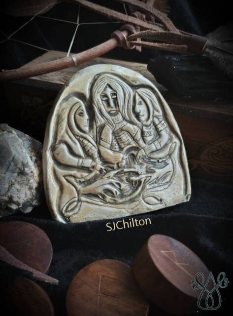 The Norns Statue Handmade Norse/Viking Goddesses Of Fate - image 1