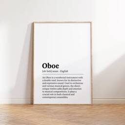 Oboe Watercolour Art Print - Set Of 3 Music Artwork - Watercolor Poster Wall Musician Instrument Picture Decor Room Gift - thumbnail 3