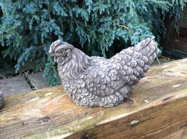stone Garden Chicken Hen Ornament Farmyard Animal Farm Bird - image 1