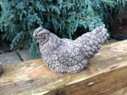 stone Garden Chicken Hen Ornament Farmyard Animal Farm Bird - thumbnail 1
