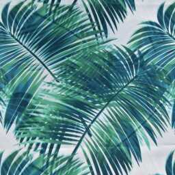 Outdoor/Indoor Waterproof Cushion Cover, Teal Green Palms, Double Sided Water Resistant Polyester Mix Throw Pillow Home Decor - thumbnail 4