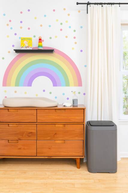 Large Pastel Rainbow Wall Decal Polka Dot Stickers, Kids Playroom - image 1