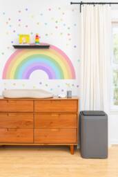 Large Pastel Rainbow Wall Decal Polka Dot Stickers, Kids Playroom - thumbnail 1