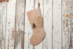 Repurposed & Upcycled Canvas Pants Christmas Stocking - Hunter, Farmer Contractor Or Outdoor Lover