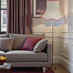 Traditional Cream Fabric Lampshade Handmade For Table & Floor Standard Lamp Bases, Wall Light Fixtures, Ceiling Fittings - thumbnail 3