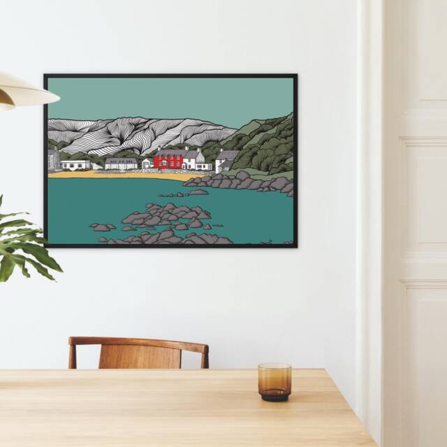 Ty Coch, Porthdinllaen Limited Edition Float Framed Canvas. By Welsh Artist Lisa Reeve - image 1