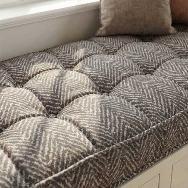 Custom Linen Bench Cushion, Washable Floor French Style Window Cushion - image 1