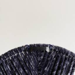 Dark Gray Velvet Yarn Hoop Wall Hanging, Boho Decor - thumbnail 4