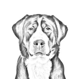 Greater Swiss Mountain Dog - Wooden Stand For Candles/Pens With The Image Of A Dog New Collection - thumbnail 2