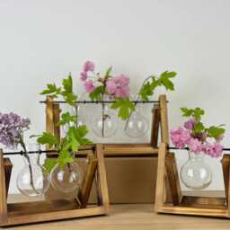 Hydroponic Glass Planter Propagation Home Decoration Decor Flowers Plant Gardener Desk Office House Gift - thumbnail 4