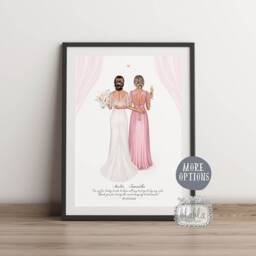 Personalised Gift For Bridesmaid, Maid Of Honour, Bride, Bridesmaid Gift, Print, Wedding Print - thumbnail 2