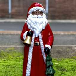Stone Santa Claus Statue Charming Holiday Figurine Concrete Ornament Outdoor Festive Sculpture Home Christmas Decor Winter Gift Idea - thumbnail 1