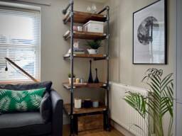 Industrial Scaffold Board Bookcase Steel Tube Shelving Unit - thumbnail 1