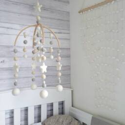 Baby Mobile Neutral, Nursery Mobile, Felt Crib Shower Gifts, Nursery, Pregnancy Gift, Room Decor, Gift - thumbnail 2